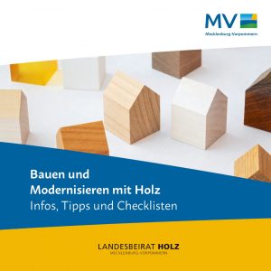 Für Baufamilien veröffentlichte der Landesbeirat Holz Mecklenburg-Vorpommern mit Unterstützung der KOLLAXO Markt und Medien GmbH eine Broschüre rund um das Bauen mit Holz. 